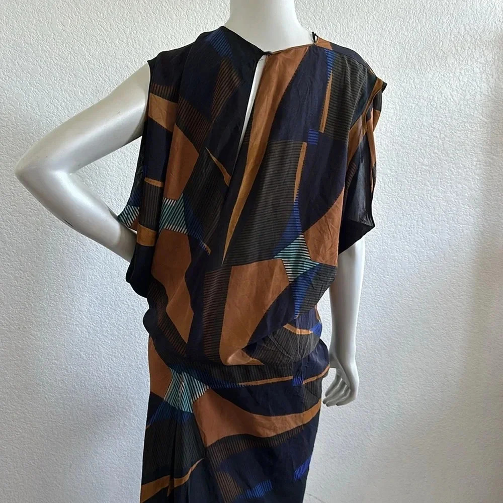 NWOT ZARA WOMAN MIDI LIMITED EDITION DRESS WITH DRAPED DETAIL Small - Picture 9 of 10